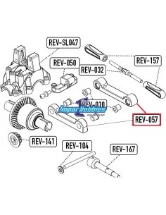 Aluminum Rear Toe In Plate RR - 2.5º Hobbytech Survolt / Revolt / ST10 / BXR S1 / BXR MT REV-OP09 - Spare Parts 2