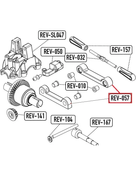 Aluminum Rear Toe In Plate RR - 2.5º Hobbytech Survolt / Revolt / ST10 / BXR S1 / BXR MT REV-OP09 - Spare Parts