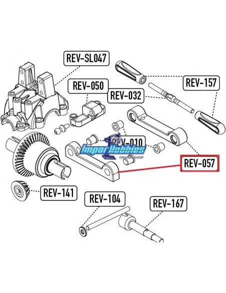 Placa trasera aluminio FR Hobbytech Survolt / Revolt / ST10 / BXR S1 / BXR MT REV-OP10 - Hobbytech Revolt / Survolt BX10 - Repue