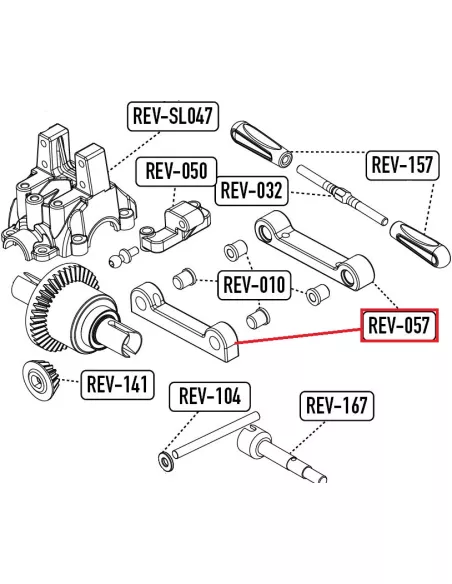 Rear Lower Suspension Arm Holder - FR Hobbytech Survolt / Revolt / ST10 / BXR S1 / BXR MT REV-OP10 - Hobbytech Revolt / Survolt 