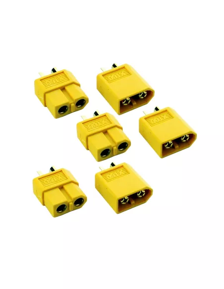 Connector - XT60 Male - Female (3 Pairs) Fussion FS-00018 - R/C Plugs