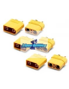 Conector XT90 macho - hembra (3 Pares) Fussion FS-00026 - Conectores RC
