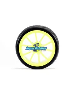 Wheels 1/10 Touring Rubber 26mm Street Glued In 10SP Yellow Rim (4 U.) Fastrax FAST0072Y - 1/10 Scale Touring Tires . Rubber & F 2
