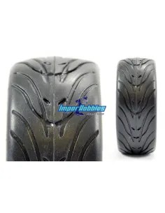 Wheels 1/10 Touring Rubber 26mm Street Glued In 12SP Yellow Rim (4 U.) Fastrax FAST0076Y - 1/10 Scale Touring Tires . Rubber & F 2