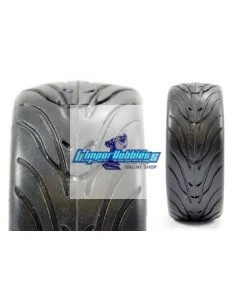 Wheels 1/10 Touring Rubber 26mm Street Glued In 20SP Green Rim (4 U.) Fastrax FAST0076G - 1/10 Scale Touring Tires . Rubber & Fo 2