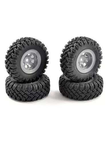 Wheel & Tyre Set (4 U.) FTX Outback Mini 2.0 1/24 FTX9324 - FTX Outback Mini 2.0 FTX5507DB - FTX5507LB - FTX5508BK - FTX5509BL