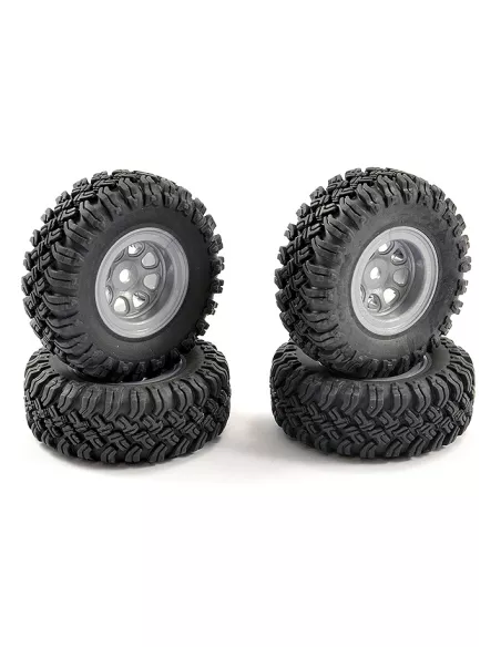 Wheel & Tyre Set (4 U.) FTX Outback Mini 2.0 1/24 FTX9324 - FTX Outback Mini 2.0 FTX5507DB - FTX5507LB - FTX5508BK - FTX5509BL