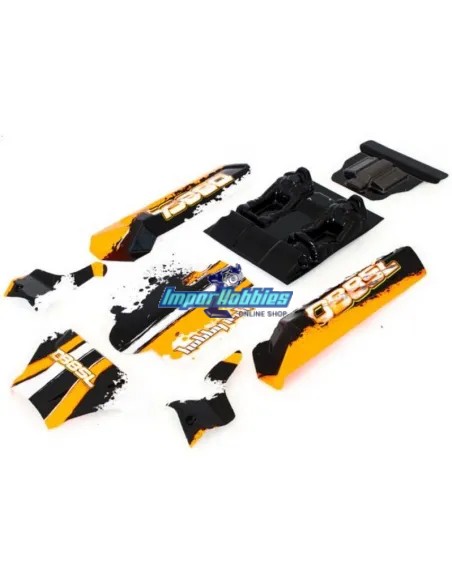 Carrocería pintada y decorada negra - naranja Hobbytech DB8SL REV-SL050 - Hobbytech DB8SL Desert Truck - Repuesto y opciones