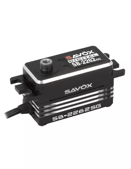 Servo Digital Low Profile 18Kg./0.10s. Brushless Hi-Torque Black Savox SB2262SG - R/C Servos