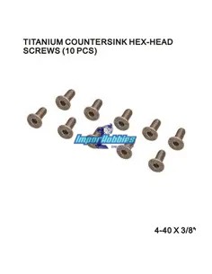 Tornillo titanio cabeza cónica 4-40x3/8 inch (10 Uds.) QR4380 - Titanium Screws