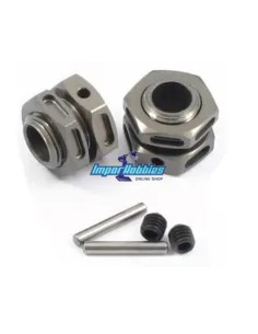 Hexágonos de rueda aligerado + tuerca - Gris (2 Uds.) Hobao Hyper 7 TQ / 7.5 84139G - Hobao Hyper 7 TQ & 7.5 Nitro