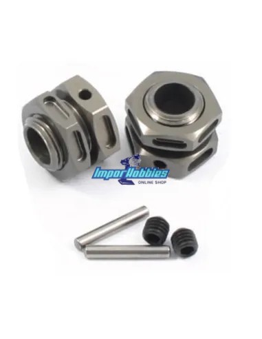 Hexagone de roue allégé gris (2 U.) Hobao Hyper 7 TQ / 7.5 84139G - Hobao Hyper 7 TQ & 7.5 Nitro