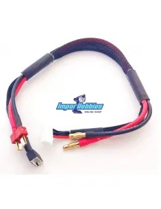 Cable de carga y balanceo Basic Pro 14AWG Lipo 3S conector banana 4mm & T-Deans Macho - 30cm Fussion FS-00135 - Cables de carga 
