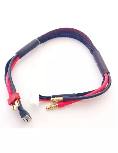 Balance Charge Lead 14AWG Lipo 3S Banana Connector 4mm & T-Deans - 30cm Fussion FS-00135 - Charging Cable - Pro AMP & Standard