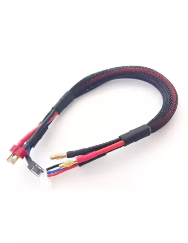 Balance Charge Lead 14AWG Lipo 2S Banana Connector 4mm & T-Deans - 30cm Fussion FS-00130 - Charging Cable - Pro AMP & Standard