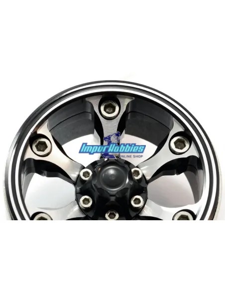 Llantas de aluminio Split 6 radios Beadlock 1.9 Crawler Hex. 12mm (4 Uds.) Fastrax FAST0144 - Ruedas Crawler 1.9 & 2.2