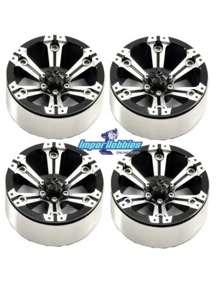 Llantas de aluminio Split 6 radios Beadlock 1.9 Crawler Hex. 12mm (4 Uds.) Fastrax FAST0145 - Ruedas Crawler 1.9 & 2.2