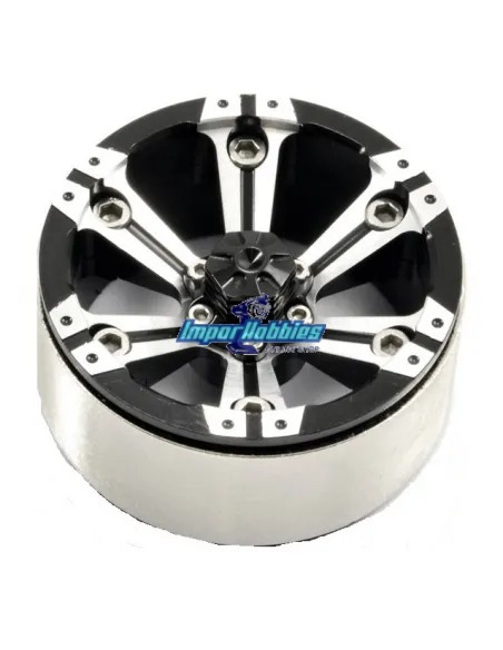 Jantes en aluminium 6 rayons Beadlock 1.9 Crawler Hex. 12mm (4 U.) Fastrax FAST0145 - Pneus Crawler 1.9 & 2.2