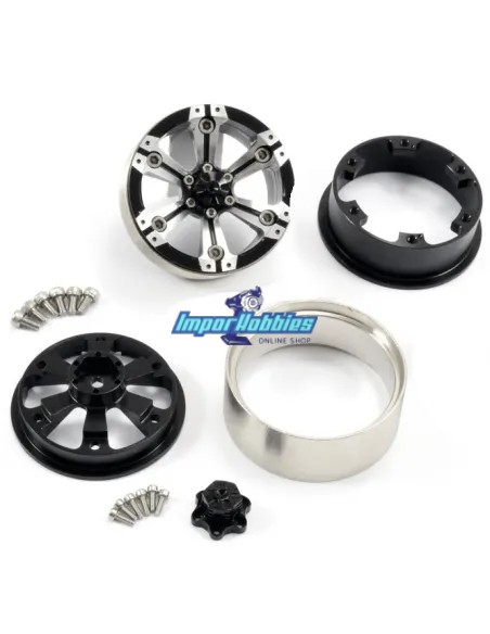 Llantas de aluminio Split 6 radios Beadlock 1.9 Crawler Hex. 12mm (4 Uds.) Fastrax FAST0145 - Ruedas Crawler 1.9 & 2.2