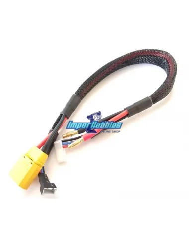 Cable de carga y balanceo Basic Pro 14AWG Lipo 2S conector banana 4mm & XT90 Macho - 30cm Fussion FS-00132 - Cables de carga Pro