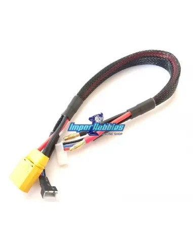 Cable de carga y balanceo Basic Pro 14AWG Lipo 3S conector banana 4mm & XT90 Macho - 30cm Fussion FS-00137 - Cables de carga Pro