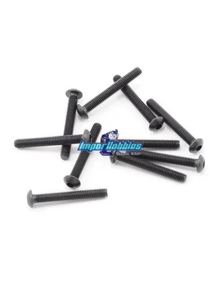 Tornillos de acero M3x22mm cabeza allen botón (10 Uds.) Fussion FS-TB3022 - Tornillos de acero M3