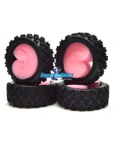 Pneus Street Rally Block Avec Inserts - 1/10 Th (4 U.) Fastrax FAST372 - Pneus 1/10Th Rally