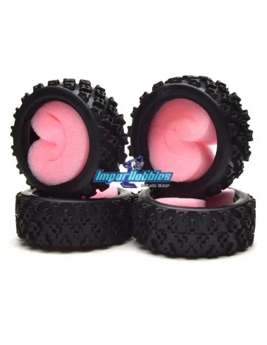 Neumáticos con insertos Street Rally Block Escala 1/10 (4 Uds.) Fastrax FAST372 - Ruedas Escala 1/10 Rally