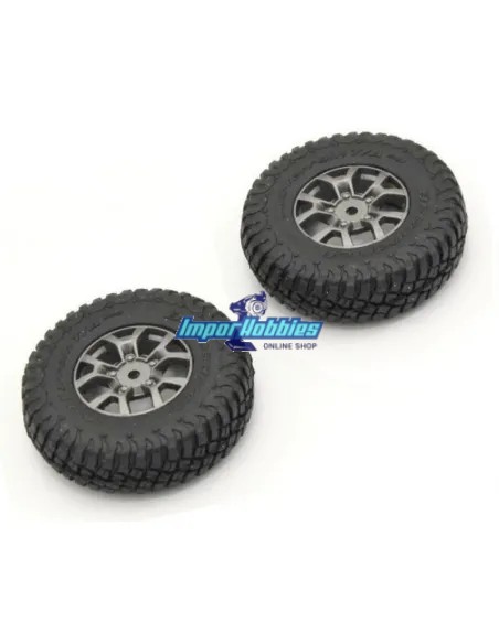 Premounted Tire / Wheel (2 U.) Kyosho Mini-Z 4x4 Crawler Suzuki Jimny Sierra MXTH002 - Kyosho Mini-Z 4x4 Crawler Series - Spare 