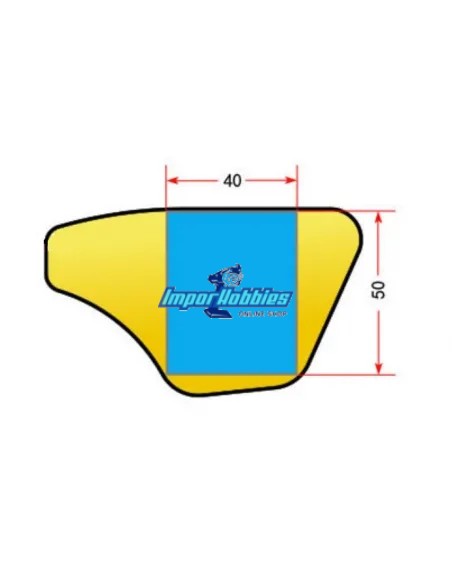 Aileron blanc universel pré-marqué V2 - Wickerbill 1/8 Buggy VP-Pro WN-009W - Ailerons & Rondelles d`aileron 1/8 Scale