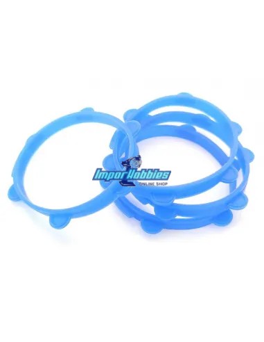 Bandes elastiques de montage de pneus 1/8 Buggy & 1/10 SC - Truggy - Bleu (4 U.) Fussion FS-AT002 - Colle cyano & Bandes de mont