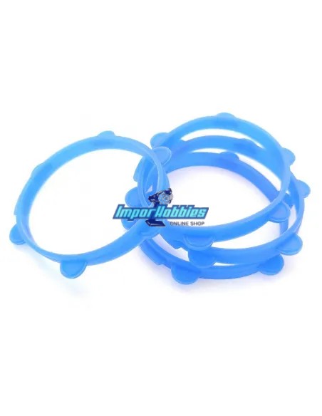 Gomas / Bandas elásticas azules para pegado de ruedas escala 1/8 Buggy & 1/10 SC - Truggy (4 Uds.) Fussion FS-AT002 - Pegamentos