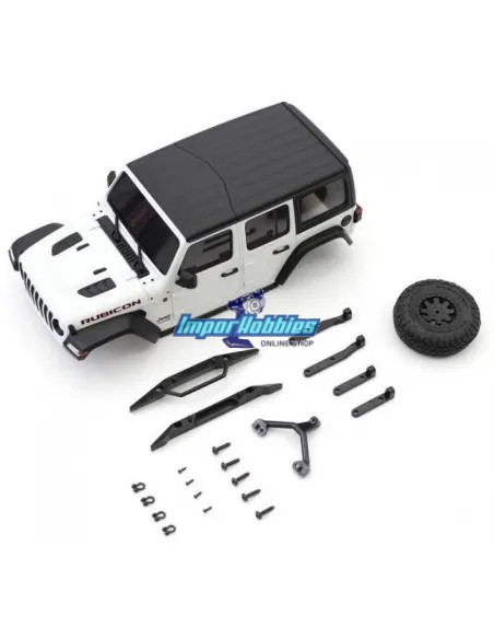 Carrocería pintada Bright White Kyosho Mini-Z 4x4 Crawler Jeep®︎ Wrangler Unlimited Rubicon MXB01W - Kyosho Mini-Z 4x4 Crawler S