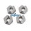 Hexagones de roue Av / Arr (4 U.) Hobbytech DB8SL REV-SL042 - Hobbytech DB8SL Desert Truck - Pièces detachées et options