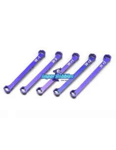 Barras de dirección aluminio azules - Anchas Kyosho Mini-Z MR-03 / RWD R246-1302 - Kyosho Mini-Z MR-03 Sports / MR-03 VE - Repue