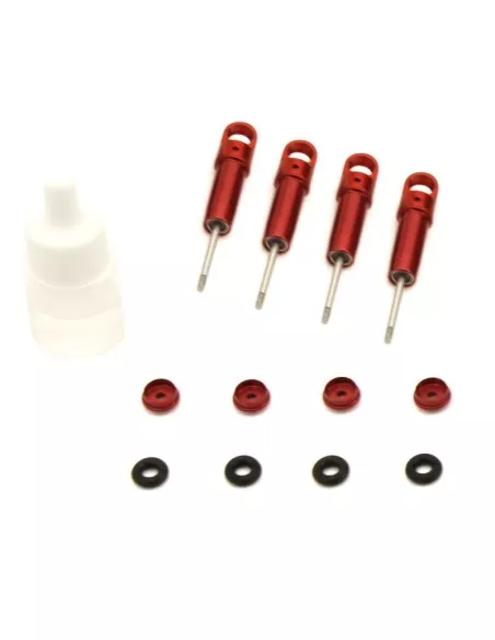 Aluminum Oil Shock Set - Red (4 U.) Kyosho Mini-Z 4x4 Crawler MXW003R - Kyosho Mini-Z 4x4 Crawler Series - Spare Parts & Option 
