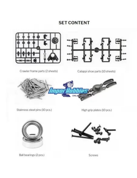 Chenilles Belt Crawler Unit Catappi (2 U.) Kyosho Mini-Z 4x4 Crawler MXW009 - Kyosho Mini-Z 4x4 Crawler Series - Pièces detachée
