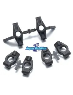 Etriers porte-fusee avant 7 & 10º Kyosho ZX-5 / ZX6 LA371 - Kyosho Lazer ZX-5 - Pièces detachées et options