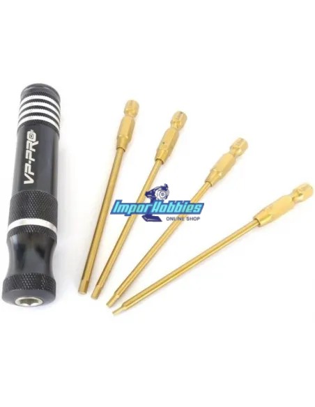 Destornillador allen 1/4 con puntas 1.5 - 2.0 - 2.5 - 3.0mm VP-Pro RS-612E - Herramientas VP-Pro Racing