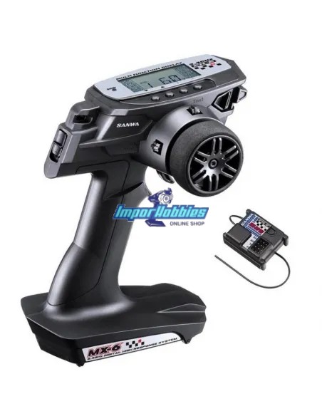 Emetteur Sanwa MX-6 3 Canaux FH-E 2.4GHZ w/ Recepteur RX-391W Waterproof - Radios / Emetteurs pour voitures RC