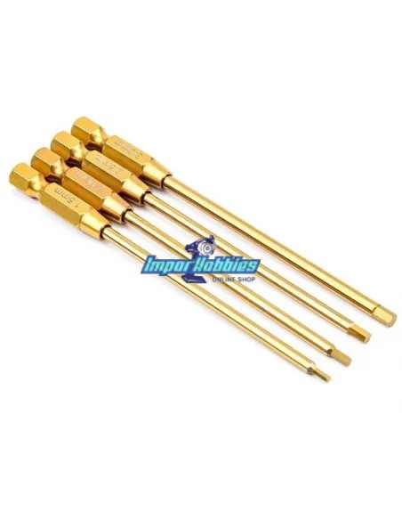 Set puntas atornillador eléctrico 1/4 1.5 - 2.0 - 2.5 - 3.0mm  VP-Pro RS-612UE - Herramientas VP-Pro Racing