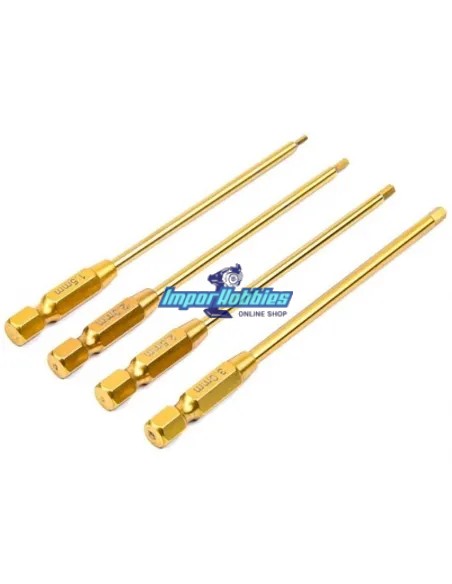 Set puntas atornillador eléctrico 1/4 1.5 - 2.0 - 2.5 - 3.0mm  VP-Pro RS-612UE - Herramientas VP-Pro Racing