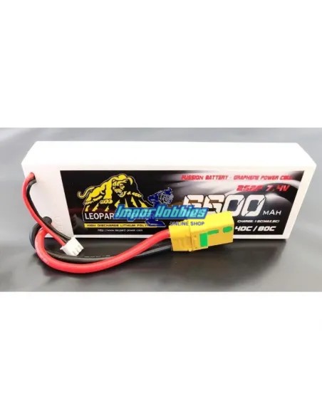 Batería Lipo Stick 2S 7.4V 6600mah 80C Graphene caja dura XT90-S Leopard Power LPG-FS2-6600 - Baterías Lipo 2S - 7.4V & 7.6V HV