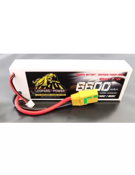 Lipo Battery - Stick 2S 7.4V 6600mah 80C Graphene Hard Case XT90-S Leopard Power LPG-FS2-6600 - Lipo Batteries - 2S - 7.4V & 7.6