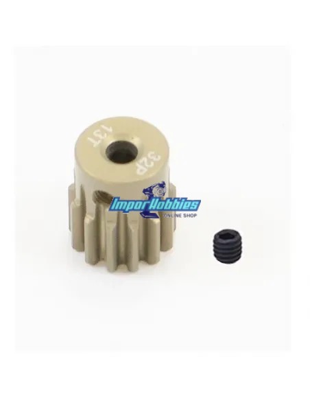 Pignon aluminium - Hard 13T 32DP pour axe 3.175 (1/8in) 1/10 & 1/8 Scale Fussion FS-PG081-H - Pignons de moteurs 32P