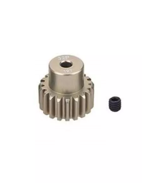 Pinion Gear Aluminium Hard 19T 32DP For Shaft 3.175 (1/8in) 1/10 & 1/8 Scale Fussion FS-PG087-H - Motor Pinions Gears 32P