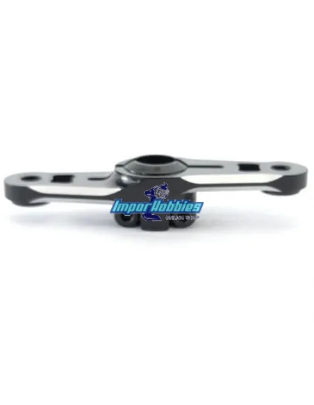 Brazo / Horn de servo gas-freno CNC negro 25T doble altura Fussion FS-WH002 - Horns y arandelas montaje servo