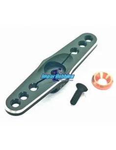Brazo / Horn de servo gas-freno CNC negro 23T KO Propo / Sanwa Fussion FS-WH003 - Horns y arandelas montaje servo