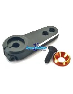 Brazo / Horn de servo dirección CNC negro 25T Futaba / Savox / Power HD Fussion FS-WH016 - Horns y arandelas montaje servo 2