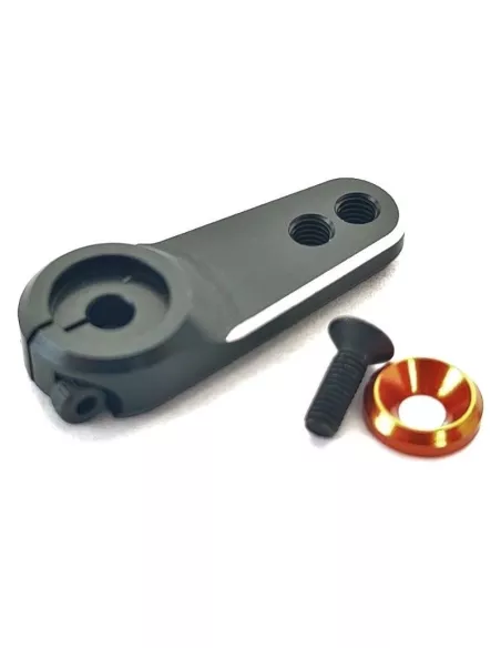 Steering Black CNC Servo Horn - 24T Hitec Fussion FS-WH015 - Servo Horn & Washer